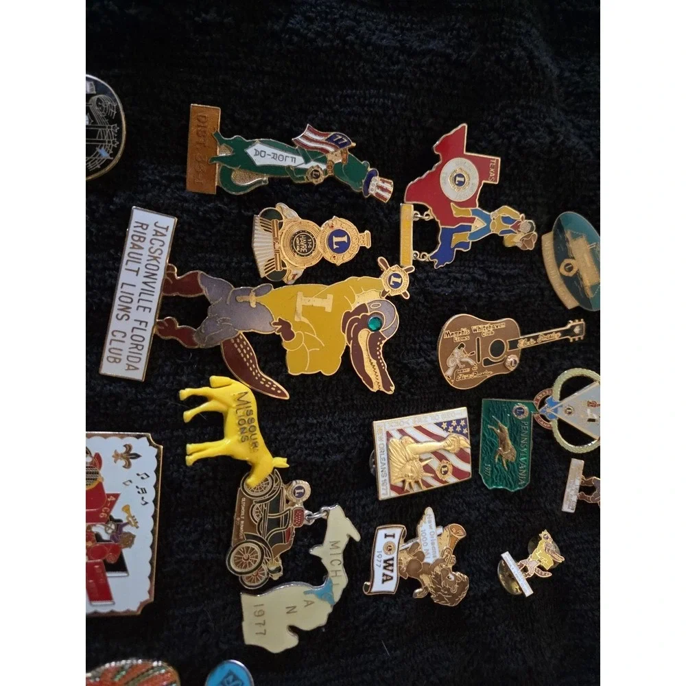 Vintage Lot Of 33 Lions Club Pins